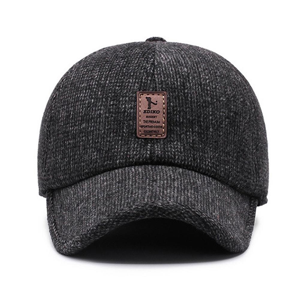 Осенне-зимняя шапка, мужская шерстяная бейсболка, уличная ушная кепка