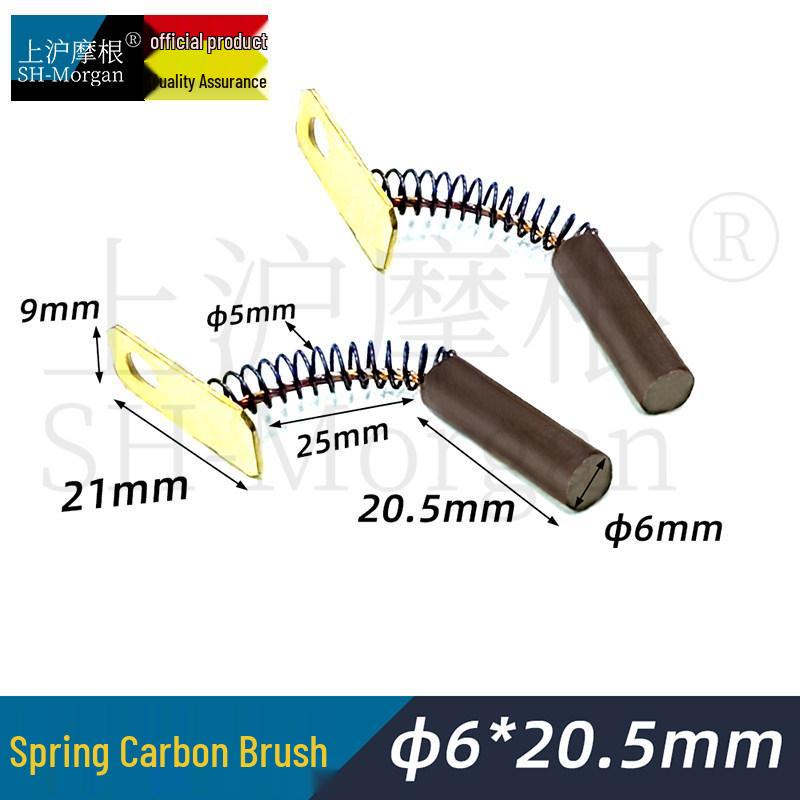 Cylindrical Clutch Carbon Brush Copper Round Screw Rod 6x38 8x30/40