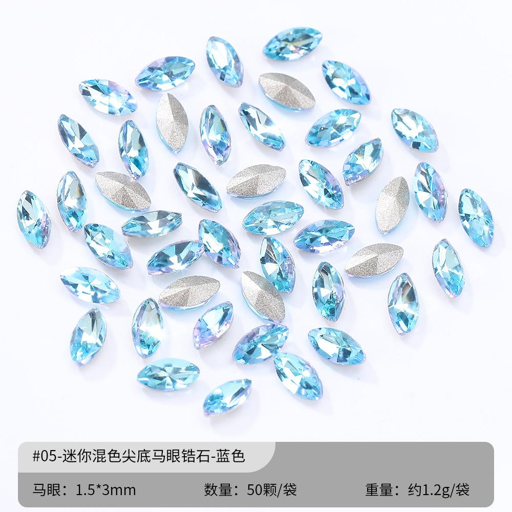 Украшения для ногтей с бриллиантами Flash Mini White Zircon Diy Manicure Украшения для ногтей с конским глазом Love Fat Square Diamond