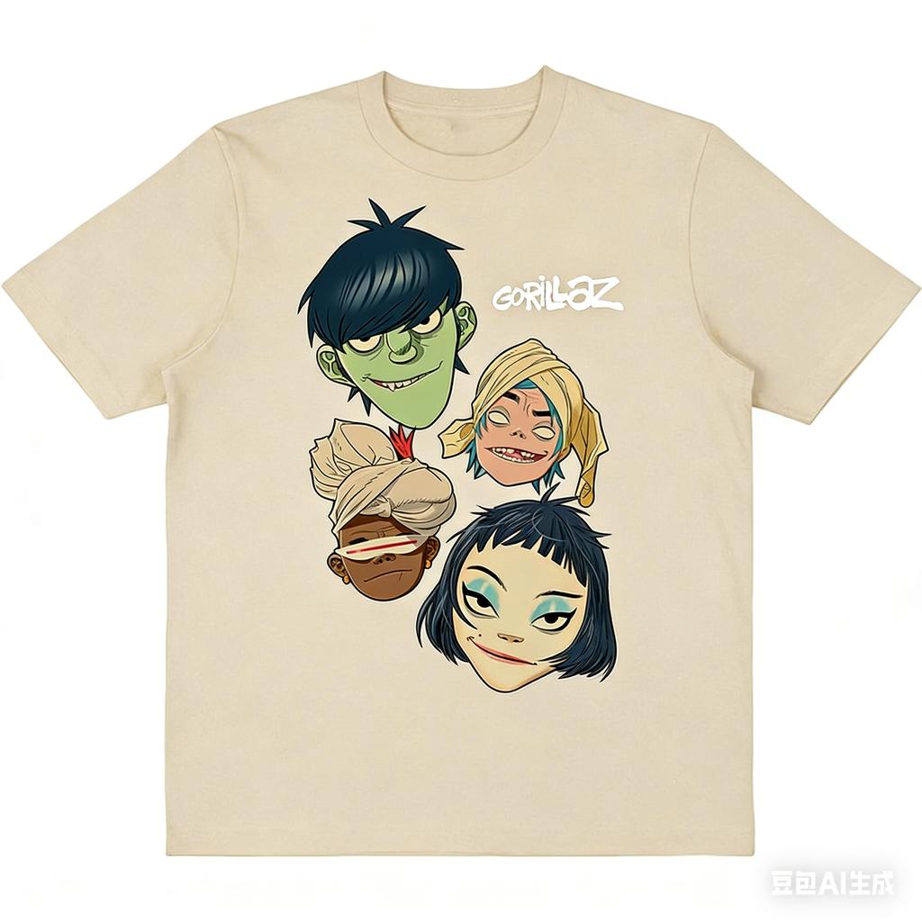 Gorillaz Portrait Tshirt Mens and Womens Cotton Summer Clothes Hip Hop Fashion Short Sleeve Tshirt Streetwear Fan Gifts