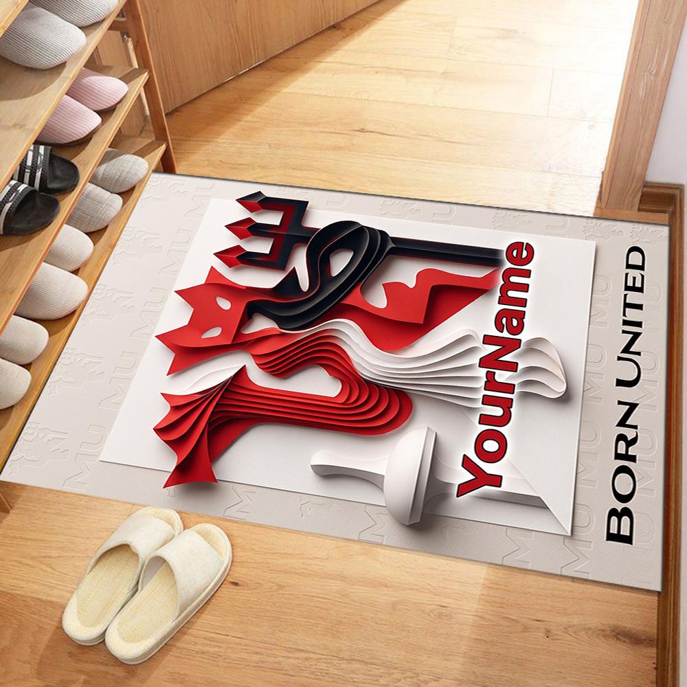 Manchester Personalized Text Area Rug Design for Foyer Kitchen Living Rooms Decorate room Anti-slip Rug Anime Office Decor Spiritual Gift