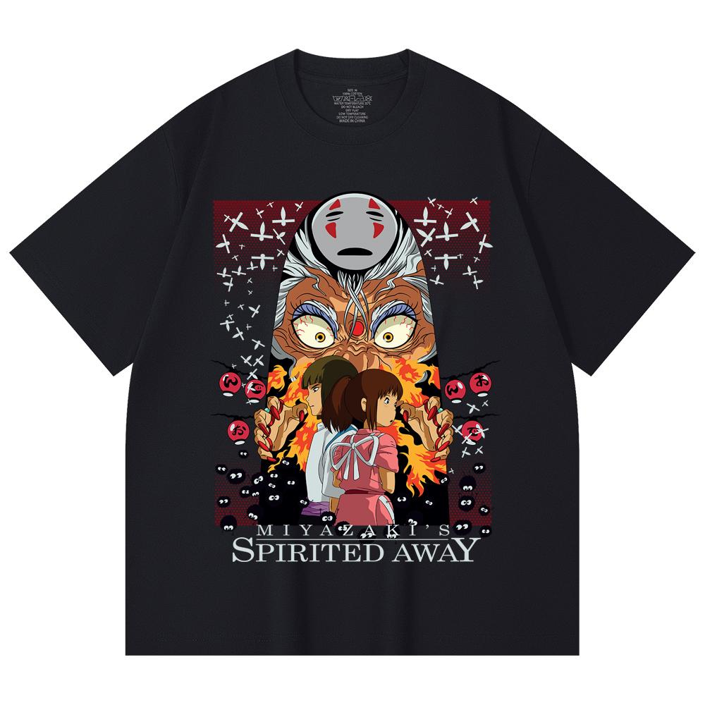230 Gsm 100% Cotton Ghibli V1 Spirited Away Print Unisex Heavy Cotton T Shirt