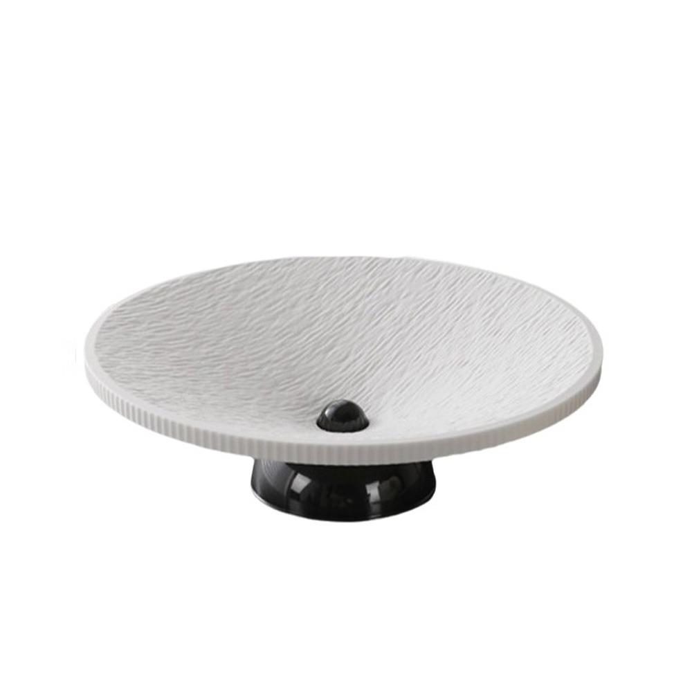 Plastic High-legged Fruit Plate Large Capacity Snack Serving Tray Fashion Candy Plates  Living Room