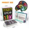 Настольная игра-стратегия TRIO, Карточная игра, Активность для тренировки мозга для семейной вечеринки, Групповые настольные веселые игры, Игрушки