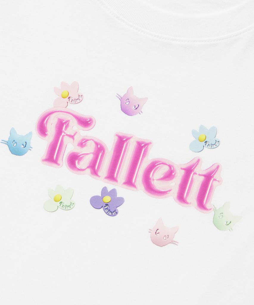FALLETT [Fallett X Sumok] Story Logo Collage Short Sleeve T-Shirt White