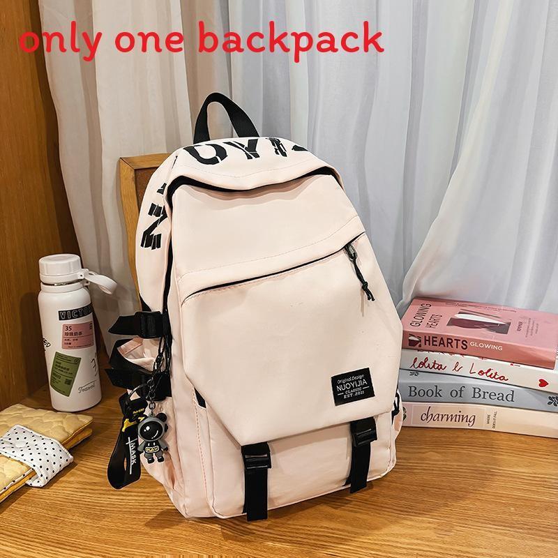Capacity Simple Big Backpack With Letter Print Design And Waterresistant Fabric