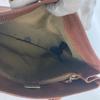 FENDI vintage FF logo Tote Bag Shoulder Bag Hand Bag Leather Brown