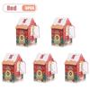 1-40PCS Christmas Themed Snowman Gingerbread House Cookie Box Decorative Gift Packaging for Holiday Candy Treats Party Present