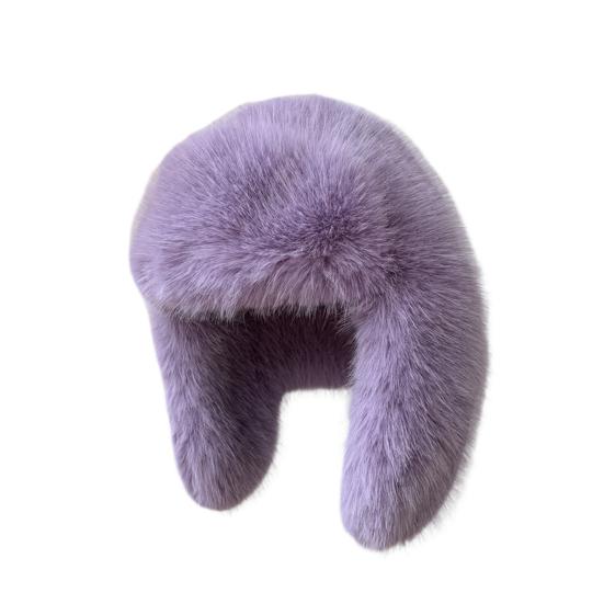 Шапка Лей Фэна Однотонная Искусственный Мех Лисы Лыжная Шапка Осень Зима Женская Теплая Шапка Аксессуары для Активного Отдыха