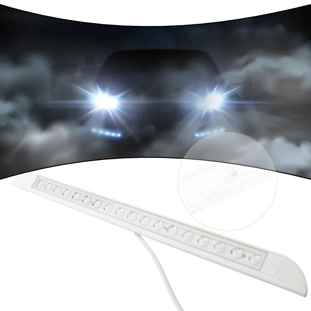 12 В 24 В RV LED Awning Porch Light Водонепроницаемые внутренние настенные светильники Light Bar RV Van Camper Внешняя лампа Внутренняя потолочная лампа