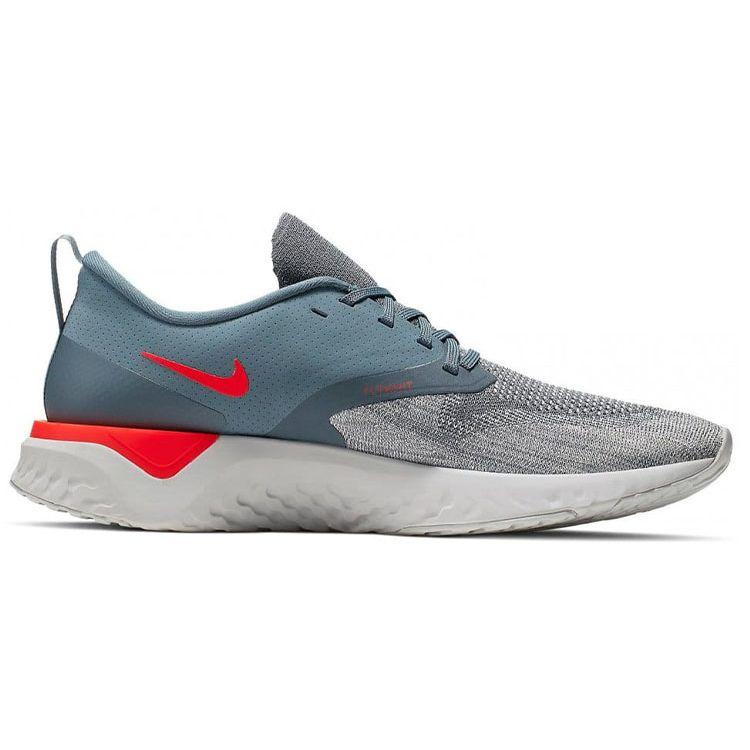 Nike Odyssey React Flyknit 2 Armory Синие мужские кроссовки Vast-серый черный ярко-малиновый AH1015-403