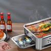 Rectangular Grilled Fish Stove Stainless Steel Fish Dish Carbon Grill Korean BBQ Pot  BBQ