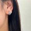 Earrings Korean Ins Style Simple Fashion Versatile Temperament Gray Dripping H Letter Earrings Women's Earrings
