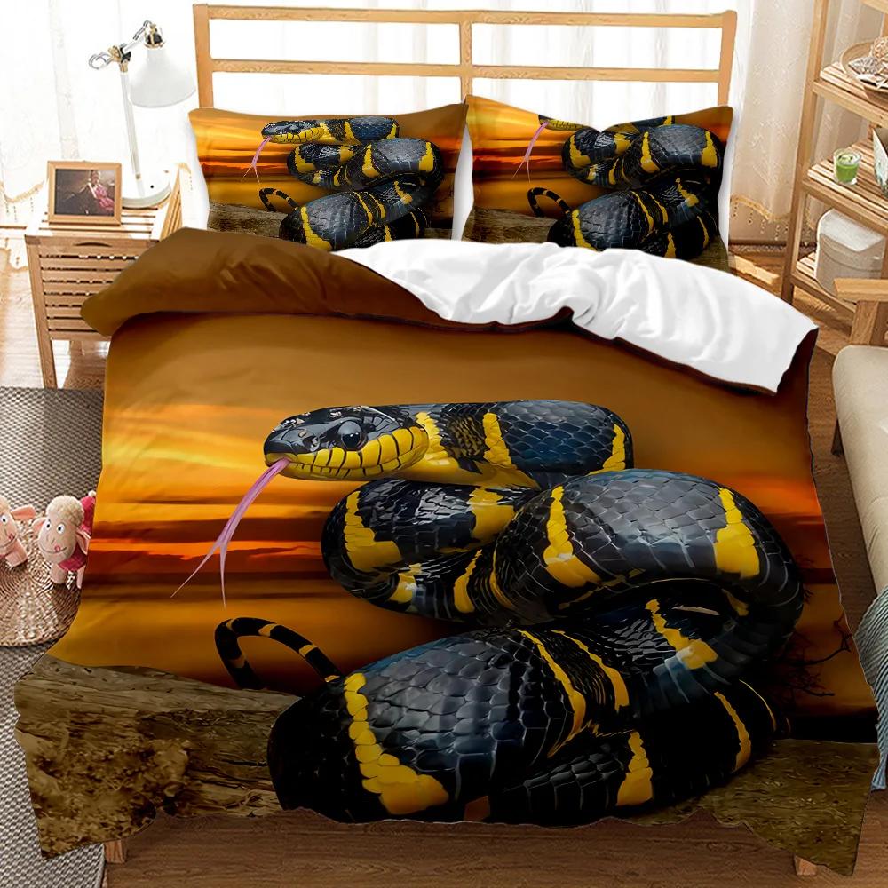 Snake Bedding Set Duvet Cover Set 3d Bedding Digital Printing Bed Linen Queen Size Bedding Set Fashion Design
