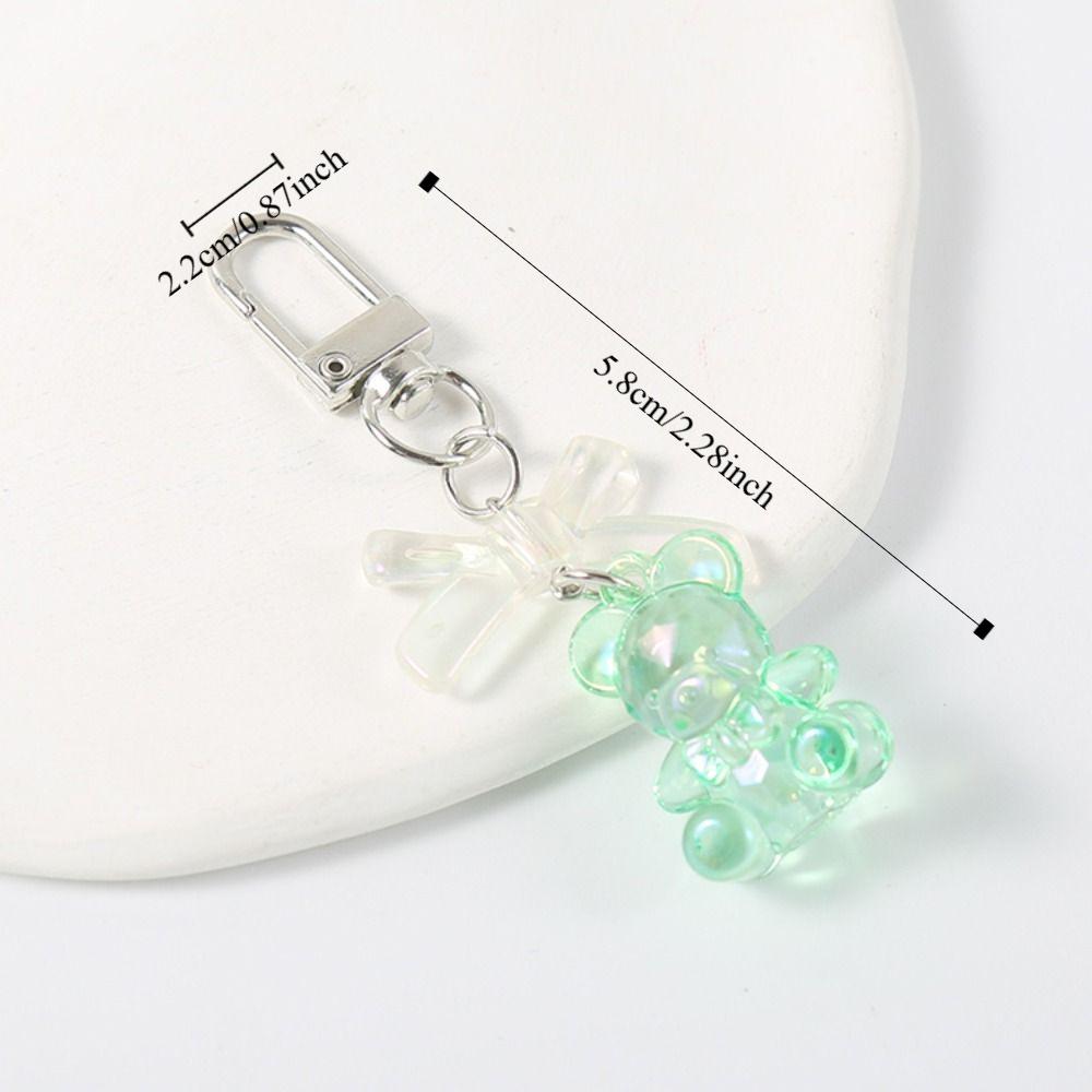 Брелок для сумок из смолы в виде мармеладного мишки, конфетный цвет, милая подвеска на сумку, милый брелок для автомобиля для женщин