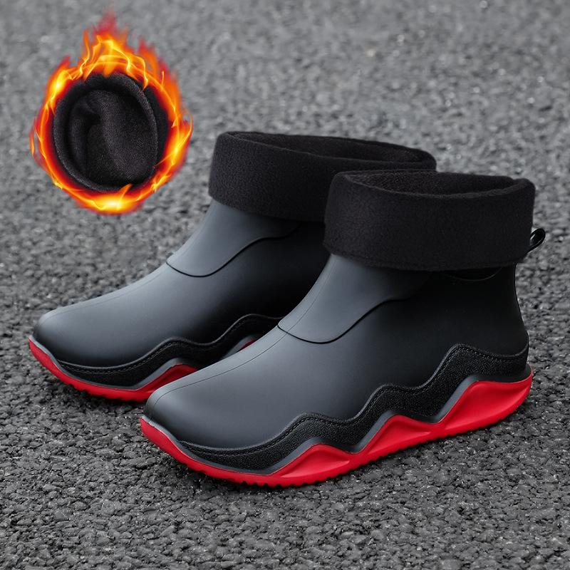Зима Осень Весна Лето Теплый Мех Дождевая Обувь Мужчины Женщины Противоскользящая Износостойкая Дождевая Вода Забродные Рыбацкие Сапоги