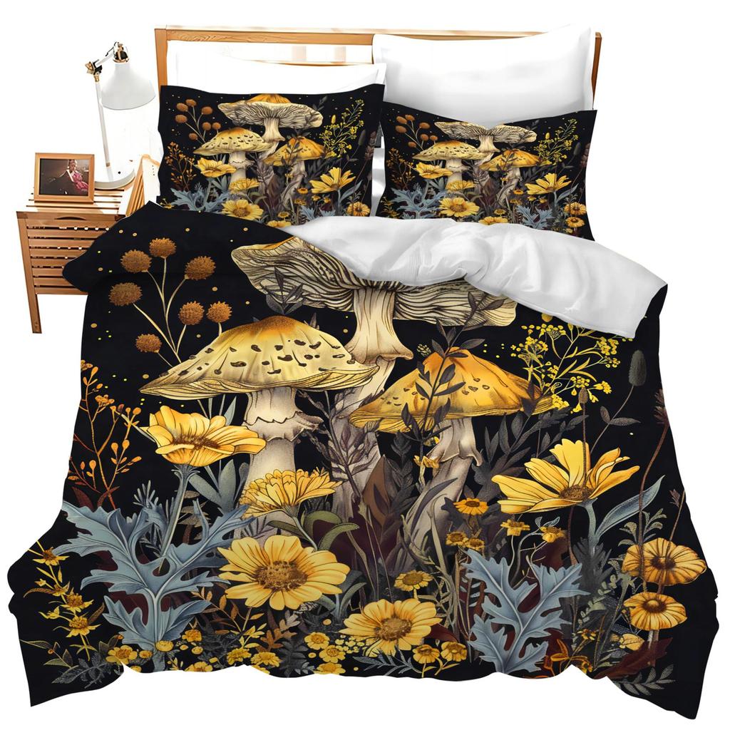 Forest Theme Three-Piece Quilt Cover 3D Digital Printing Bedding Set Bed Cover