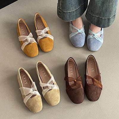 Сказочный ветер лента крест девочки балетки лето с юбкой модные универсальные Мэри Джейн одинарные туфли туфли Дуду