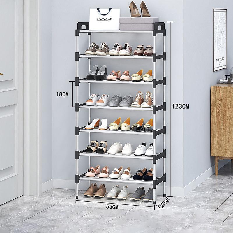 3-7Floor Simple Shoe Rack Multi Layer Dustproof Household Doorstep Shoe Cabinet Storage Space Saving Assembly Of Small Shoe Rack