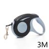 Retractable Dog Leash 3/5m One Button Lock Anti-Tangle Nylon Tape Chrome Hook Ergonomic Comfort Handle for Small Medium Dogs Out