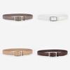 Minimalist Leather Belt For Women And Men With Alloy Buckle For Casual And Office Wear