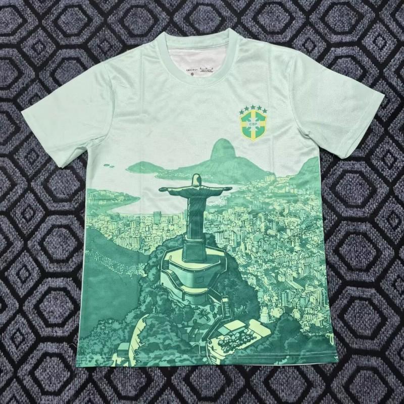 Brazil National Team Soccer Jersey Men Women Short Sleeve Training Match Shirt Breathable Sportswear