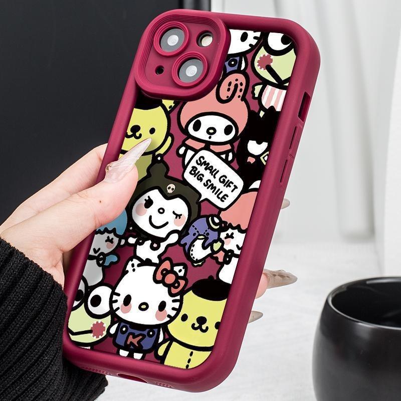 Взрывозащищенный TEMU/Xiyin/TikTok Sanlio TK кот Hello Kitty для Apple 16 чехол для мобильного телефона лестница