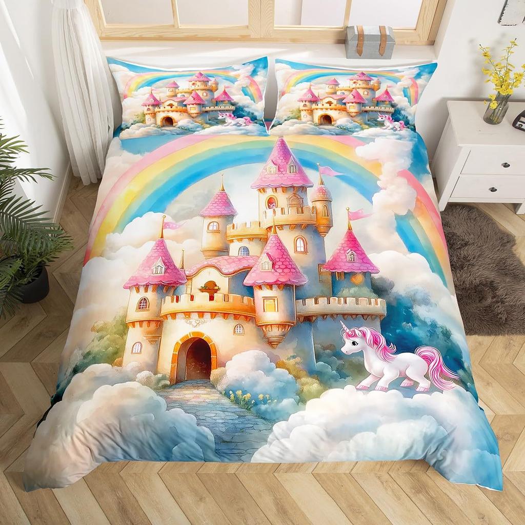 Комплект постельного белья «Принцесса», комплект постельного белья «Девичий замок», комплект из трех предметов для детской спальни «Сказочный сад»