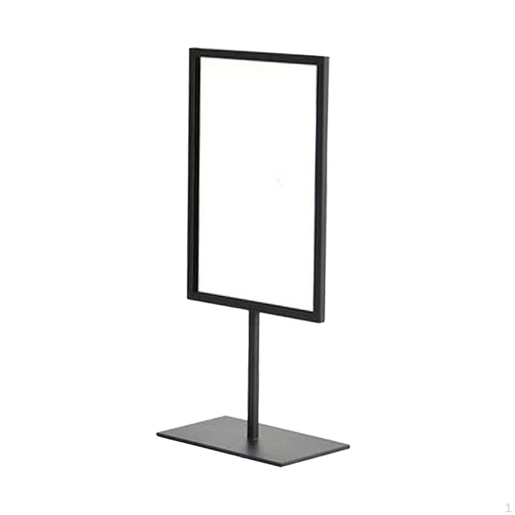 Card Holder Display Stand for Supermarket Price Tags, Reusable Tabletop Sign