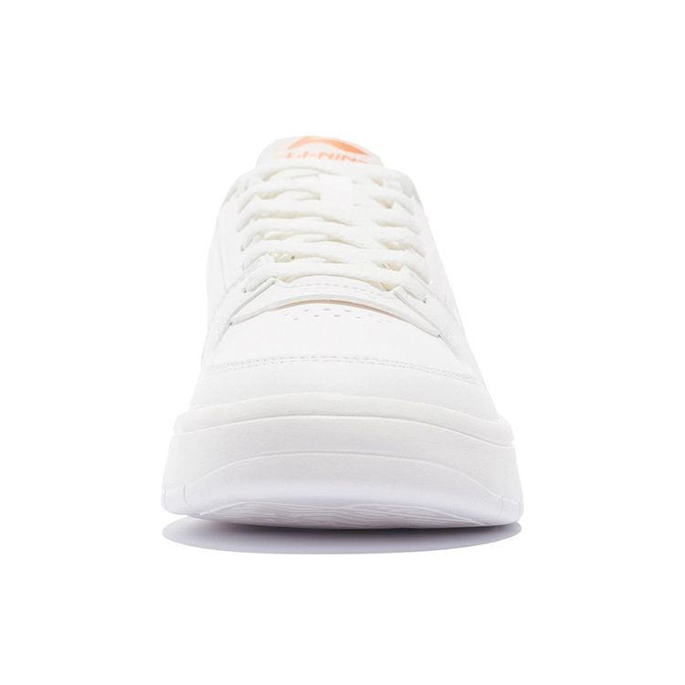 Li Ning Star River Classic Casual Durable Breathable Low-Go Shoes Women sneakers White Orange AGCS254-2
