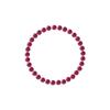 Bracelet - Pearls & Colors - Véritable Perle De Culture d'Eau Douce 5-6 Mm Rouge Cerise - Élastique - 18 Cm - Argent 925