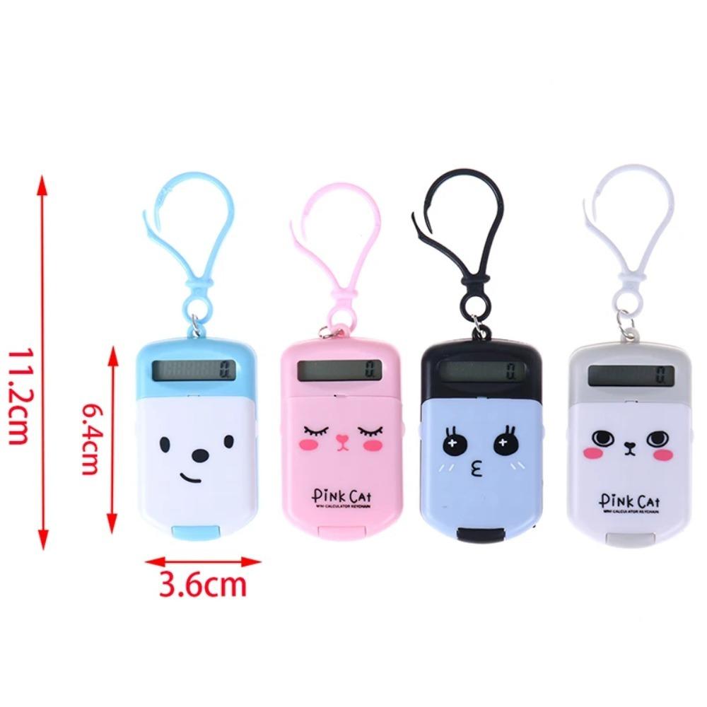 Mini Cartoon Calculator Pendant Cute Keychain Calculator Practical Portable Digits Display