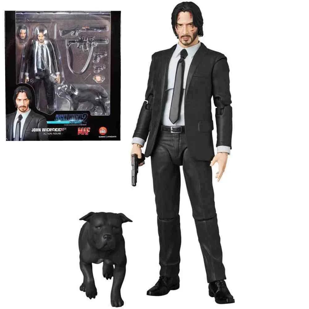 Mafex 085 ДЖОН УИК Глава 2 с Фигуркой Собаки Глава 212 Фигурка Джона Уика Фигурка Модель Игрушки Куклы Дата Рождения Подарок