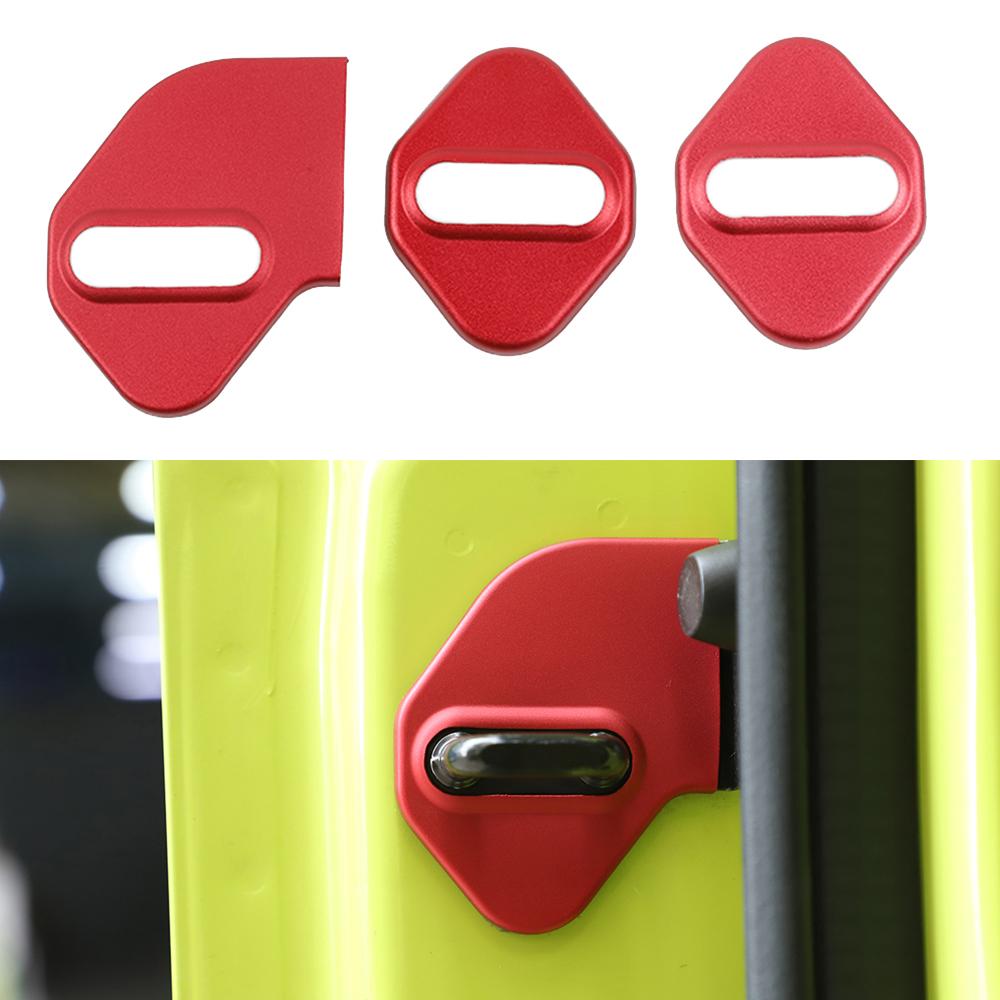 Защитная декоративная наклейка на дверной замок автомобиля для Suzuki Jimny JB64 JB74 -2022, алюминиевый сплав, наружная часть