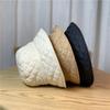 Down Cotton Filling Fisherman Cap Windproof Panama Cap Korean Style Bucket Hat  Winter Autumn