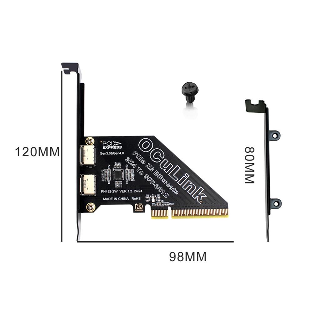 PCIE4.0 X8 2-портовый Oculink SFF8611