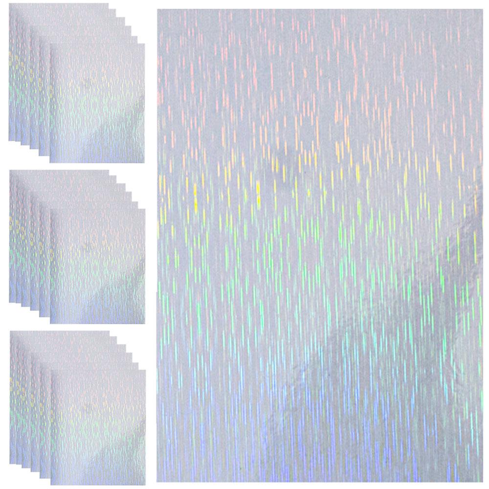 Holographic Glitter Laser Self Adhesive Waterproof Vinyl Stickers A4 Size Overlay Photos Windows Laptops Decorations 10pcs Sets
