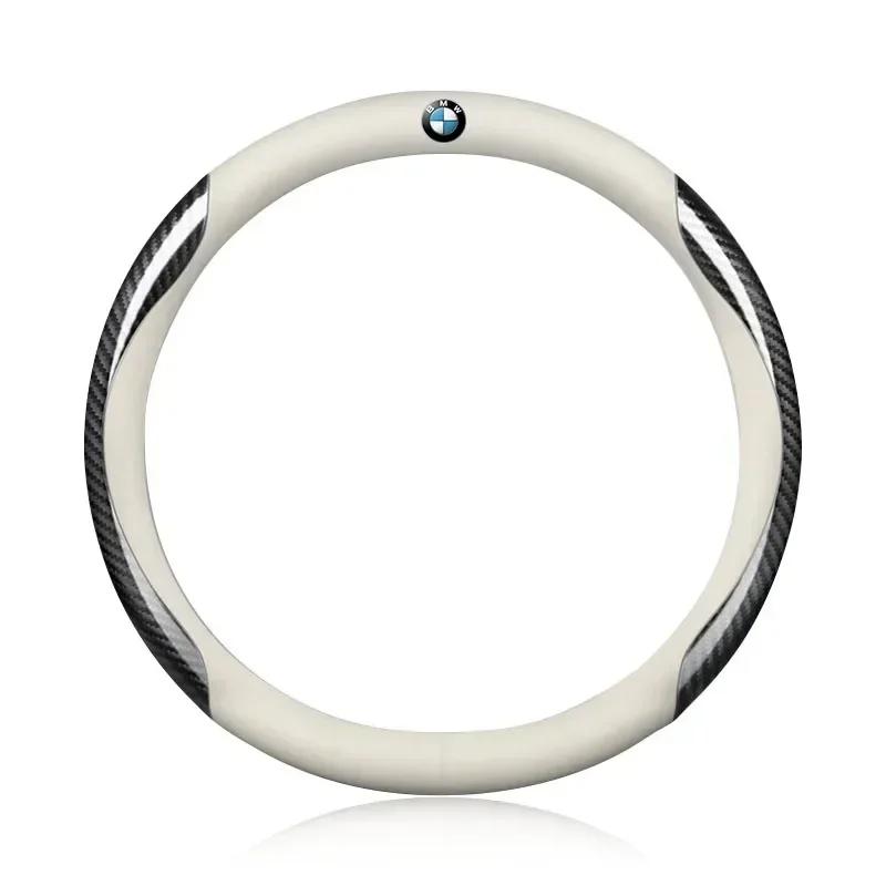 Для BMW Новый Автомобиль Кожа Углеродное Волокно Нескользящий Чехол на Руль Для BMW E46 E39 E90 E60 E36 F30 F10 E34 X5 E30 F20 E92 M3 M4