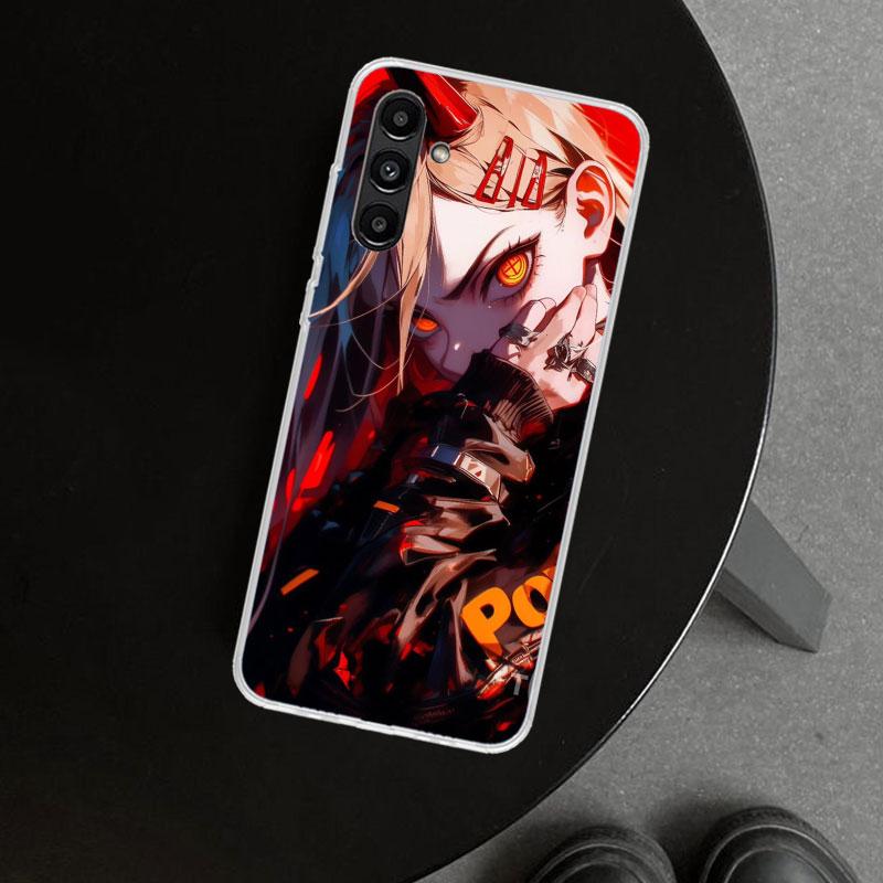 Chainsaw Mans Power Phone Case Cover for Samsung Galaxy A17 A16 A26 A36 A56 A57 A37 A15 A25 A35 A55 A14 A24 A34 A54 A13 A23 A33