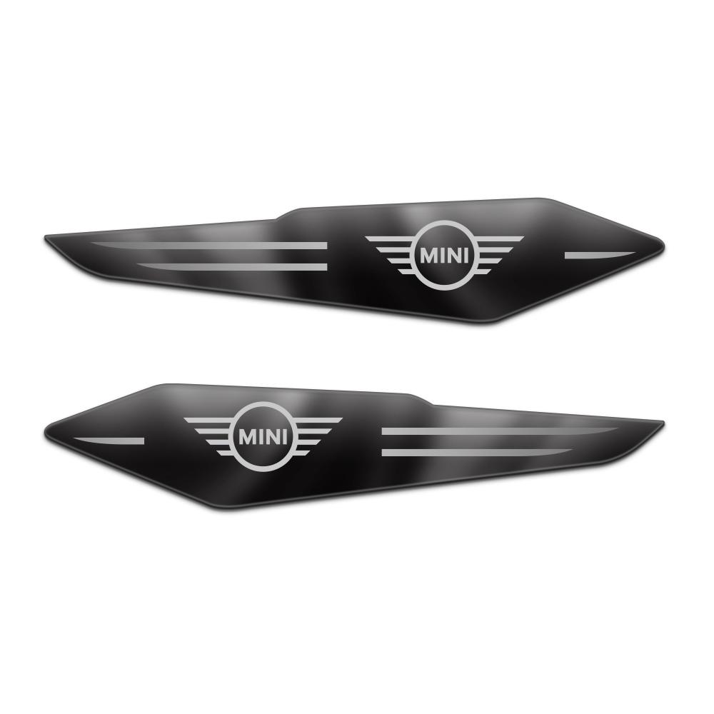 VRT4 2Pcs For MINI Cooper JCW WORKS R55 R56 F55 F56 R57 R58 R59 Metal Car Door Body Side Fender Sticker Emblem Decor Auto Accessories
