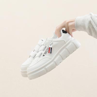 2025 весна белые туфли новая корейская версия женские студенческие туфли на платформе с увеличенным каблуком спортивная обувь повседневная уличная обувь XT165