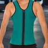 Мужской формирующий жилет с круглым вырезом без рукавов на молнии, спортивный жилет для фитнеса, бега, устойчивый к поту пояс, одежда для пота для йоги