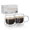 2pcs Transparent Double Wall Glass Cup Set Heat Resistant Tumbler Mug Home Bar Coffee Cup  Drinking
