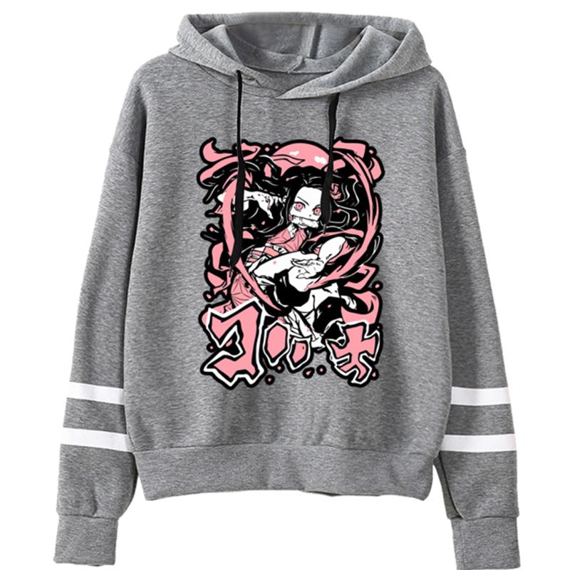 Anime Demon Slayer Hoodie Kamado Tanjirou Kamado Nezuko Printed Hoodies Hooded Sweatshirts Tops Pullovers