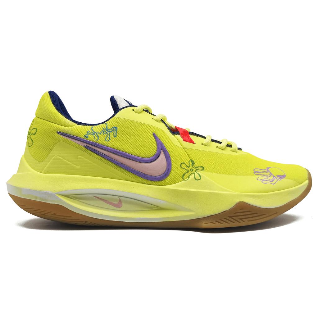 Nike Precision 6 Abrasion Resistant Low top Basketball Shoes Men's Pink Yellow HV1796-141(Team1108-LD)