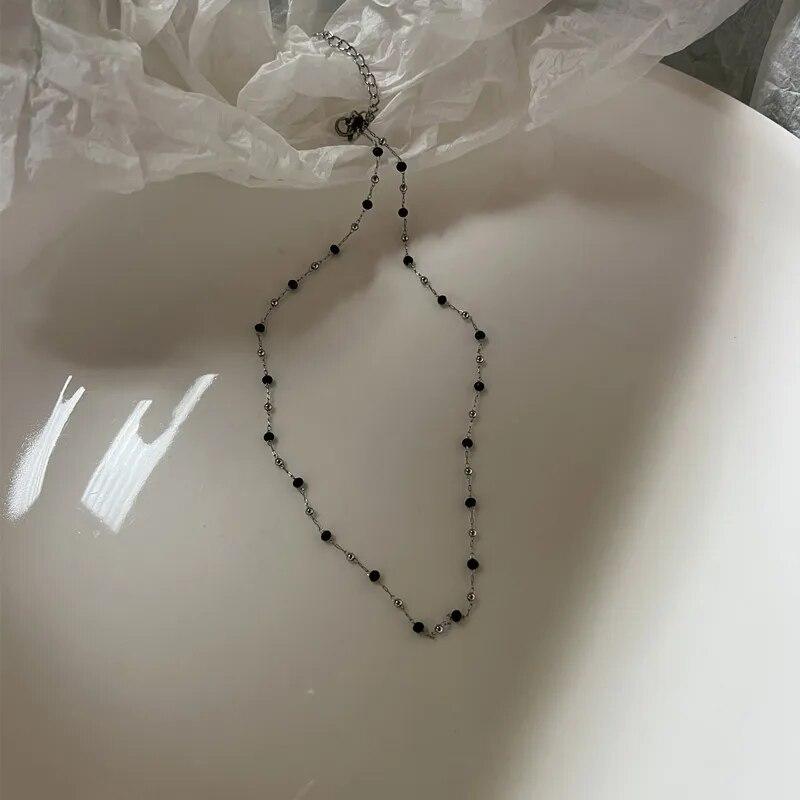 Новое популярное массивное ожерелье, черное ожерелье, Bijoux, простые колье-чокеры с бабочками и бисером, женские ювелирные изделия, оптовая продажа