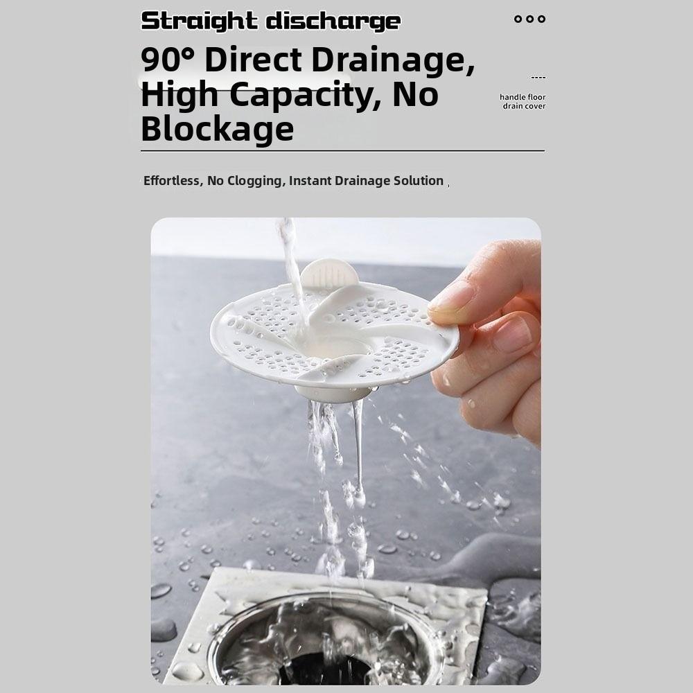 3pcs New Vortex Floor Drain Rotating Bug Proof Hair Collector Mesh Design Anti-Clogging Drain Cover Toilet Area