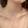 Fashion S925 Sterling Silver 2 Carat Moissanite Diamond Pendant Women's Necklace Fashion Minimalist Collar Necklace Jewelry Gift