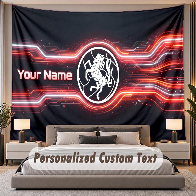 Custom Name Text Tapestry FC Twente Personalized Polyester Wall Tapestry For Bedroom And Room