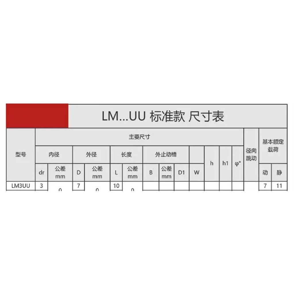10pcs LM8 LM8UU LM3UU LM10UU LM16UU LM6UU LM12UU LM14UU Linear Bushing 8mm CNC Linear Bearings for Rods Rail Linear Shaft Parts